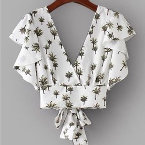 Palm Print Top